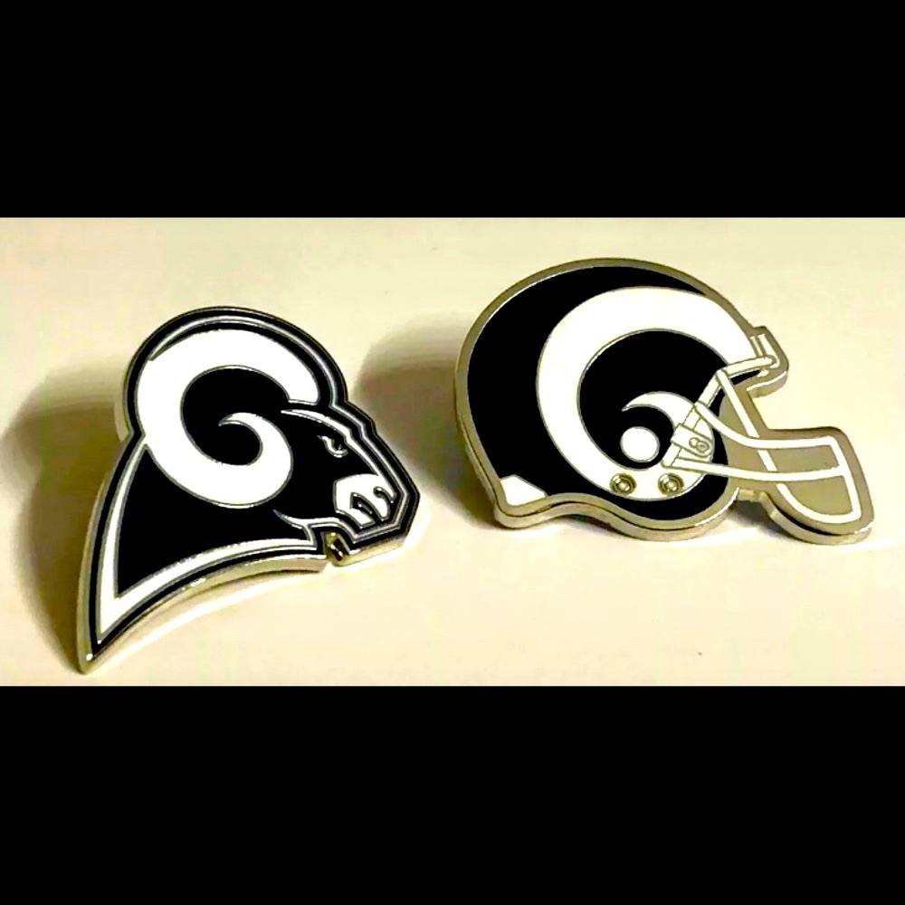 Los Angeles Rams Pin Set (set of 4). 2 of each